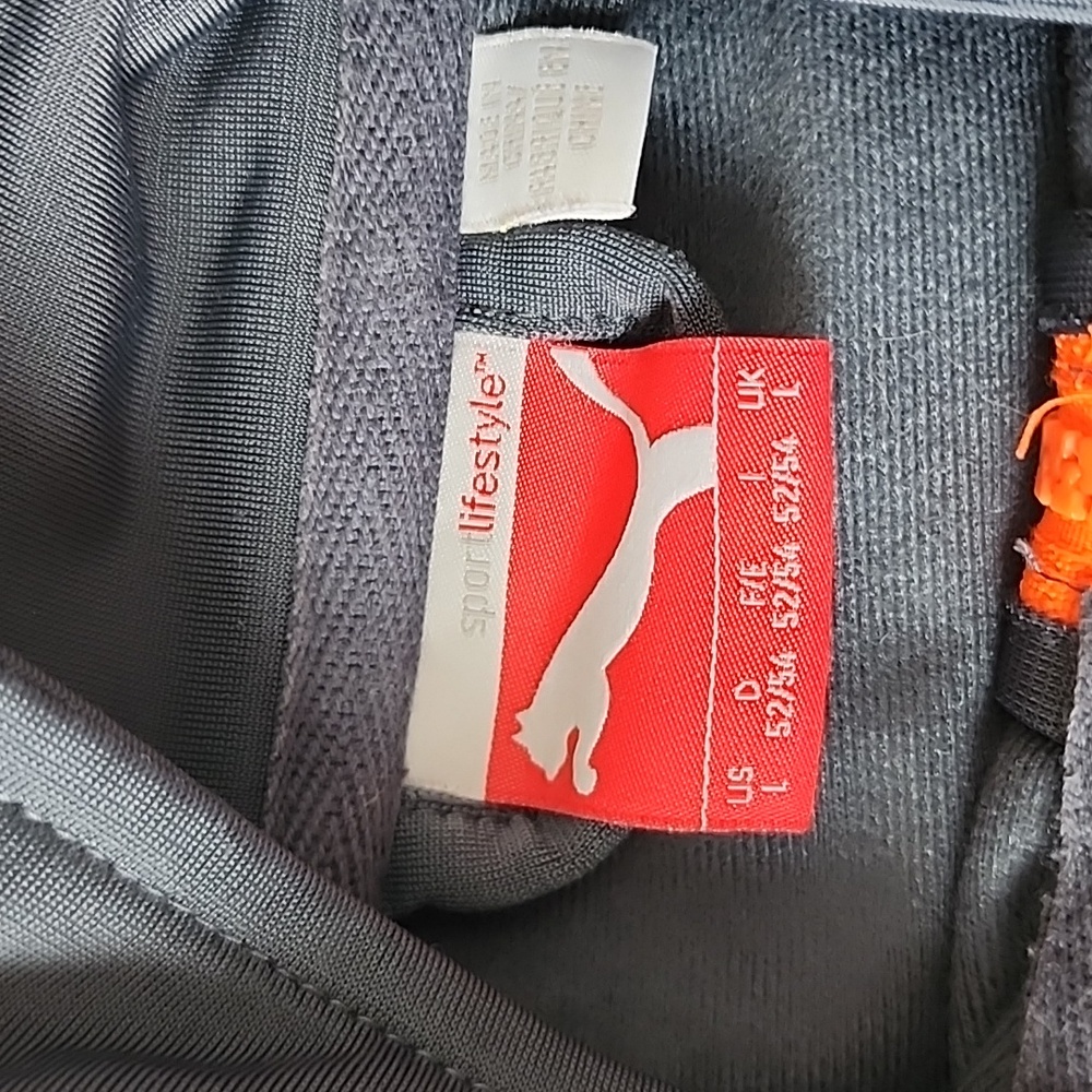 Puma Charcoal and Neon Orange Tracksuit Men - Picture 12 of 16